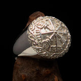 Excellent crafted Men's Viking Sterling Silver save Journey Ring - BikeRing4u