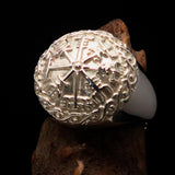 Excellent crafted Men's Viking Sterling Silver save Journey Ring - BikeRing4u
