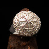 Excellent crafted Men's Viking Sterling Silver save Journey Ring - BikeRing4u