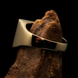 Excellent crafted solid Brass Men's Hexagram Ring Blue Star of David - BikeRing4u