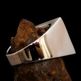 Excellent crafted Men's Ring All seeing Udjat Eye of Ra Green - Sterling Silver - BikeRing4u