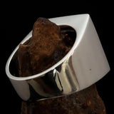 Nicely crafted Men's Ring Red Greek Warrior - Sterling Silver - BikeRing4u