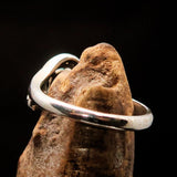 Sterling Silver Solitaire Ring with oval cut Green Emerald and 11 white CZ - Size 6.5 - BikeRing4u