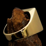 Perfectly crafted Men's Chess Player Ring Red King's Crown - Solid Brass - BikeRing4u