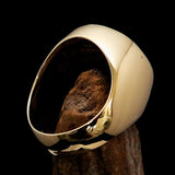 Perfectly crafted Men's Masonic Skull Ring Red - Solid Brass - BikeRing4u