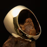Perfectly crafted Men's Masonic Skull Ring Red - Solid Brass - BikeRing4u