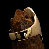 Perfectly crafted Men's Gothic Cross Ring Black - Solid Brass - BikeRing4u