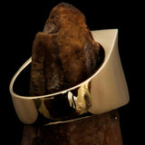 Nicely crafted Men's Ring Green Greek Warrior - Solid Brass - BikeRing4u