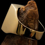 Perfectly crafted Men's Ring Viking Warrior Green - Solid Brass - BikeRing4u