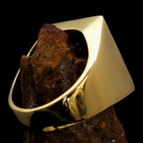Excellent crafted Men's Revolution Ring Green Fidel - Solid Brass - BikeRing4u