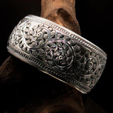 Excellent Hand Crafted Sterling Silver Bracelet / Bangle with Branches and Leafs - BikeRing4u
