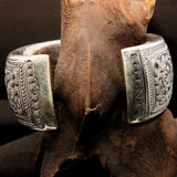 Excellent Hand Crafted Sterling Silver Bracelet / Bangle with Branches and Leafs - BikeRing4u