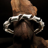 Excellent handcrafted minimalistic TWISTED Sterling Silver Bracelet / Bangle - BikeRing4u