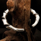 Excellent handcrafted minimalistic TWISTED Sterling Silver Bracelet / Bangle - BikeRing4u