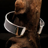 Excellent handcrafted minimalistic Sterling Silver Bracelet / Bangle - BikeRing4u