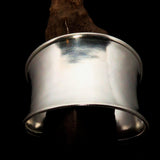 Excellent extra wide Hand Crafted Sterling Silver Bracelet / plain Bangle - BikeRing4u