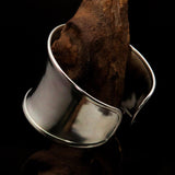 Excellent extra wide Hand Crafted Sterling Silver Bracelet / plain Bangle - BikeRing4u