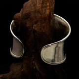 Excellent extra wide Hand Crafted Sterling Silver Bracelet / plain Bangle - BikeRing4u