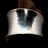 Excellent extra wide Hand Crafted Sterling Silver Bracelet / plain Bangle - BikeRing4u