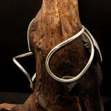 Lovely Hand Crafted Sterling Silver Bracelet / Bangle with 2 Leafs - BikeRing4u