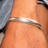 Excellent handcrafted slim minimalistic Sterling Silver Bracelet / Bangle - BikeRing4u