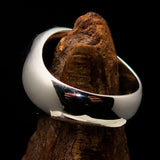 Excellent crafted Men's Socialist Ring Shiny Hammer Sickle - Sterling Silver - BikeRing4u