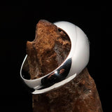 Perfectly crafted Men's Teacher Ring Atom Symbol antiqued - Sterling Silver - BikeRing4u