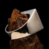 Perfectly crafted Men's Ring winged Lion of Venice Green - Sterling Silver - BikeRing4u