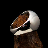 Excellent crafted Men's Socialist Ring red Hammer Sickle - Sterling Silver - BikeRing4u