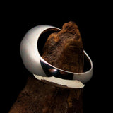 Nicely crafted Men's Biohazard Ring Black Toxic Waste Symbol - Sterling Silver - BikeRing4u