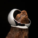 Perfectly crafted Men's Communist Ring red Hammer Sickle Crest CCCP - Sterling Silver - BikeRing4u
