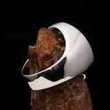 Perfectly crafted Men's Sailor Ring Big Anchor Blue - Sterling Silver - BikeRing4u