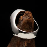 Perfectly crafted Men's Sailor Ring Big Anchor Blue - Sterling Silver - BikeRing4u