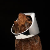 Perfectly crafted Men's Blue Griffin Ring Griffon - Sterling Silver - BikeRing4u