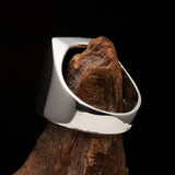 Perfectly crafted Men's Blue Griffin Ring Griffon - Sterling Silver - BikeRing4u