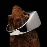 Perfectly crafted Men's Naval Cannon Ring Black - Sterling Silver - BikeRing4u