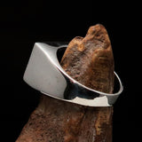 Perfectly crafted Men's Naval Cannon Ring Black - Sterling Silver - BikeRing4u