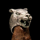 Excellent crafted Men's Sterling Silver Werewolf Ring - BikeRing4u
