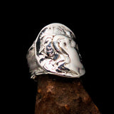 Men's Sterling Silver Alexander the Great Tetradrachm Ring - BikeRing4u