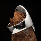 Perfectly crafted Men's Saint Lorenz Cross Ring antiqued - Sterling Silver - BikeRing4u