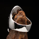 Perfectly crafted Men's Saint Lorenz Cross Ring antiqued - Sterling Silver - BikeRing4u