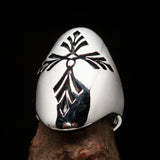 Perfectly crafted Men's Saint Lorenz Cross Ring antiqued - Sterling Silver - BikeRing4u