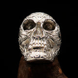 Excellent crafted Men's Celtic Skull Ring Mirror Polish - Sterling Silver - BikeRing4u
