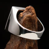 Excellent crafted Men's Joker Ring Black Harlequin - Sterling Silver - BikeRing4u