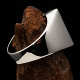Perfectly crafted Men's Chef Skull Ring Crossed Fork Knife Black - Sterling Silver - BikeRing4u
