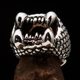 Excellent crafted Men's Sterling Silver Ring Zombie Denture - BikeRing4u