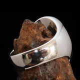 Excellent crafted Men's Aussie Ring green boxing Kangaroo - Sterling Silver - BikeRing4u