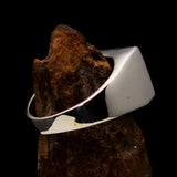 Perfectly crafted Men's Naval Cannon Ring Blue - Sterling Silver - BikeRing4u