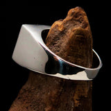 Perfectly crafted Men's Naval Cannon Ring Blue - Sterling Silver - BikeRing4u