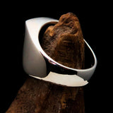 Perfectly crafted Men's Shield Ring Red 3 Lions Coat of Arms - Sterling Silver - BikeRing4u